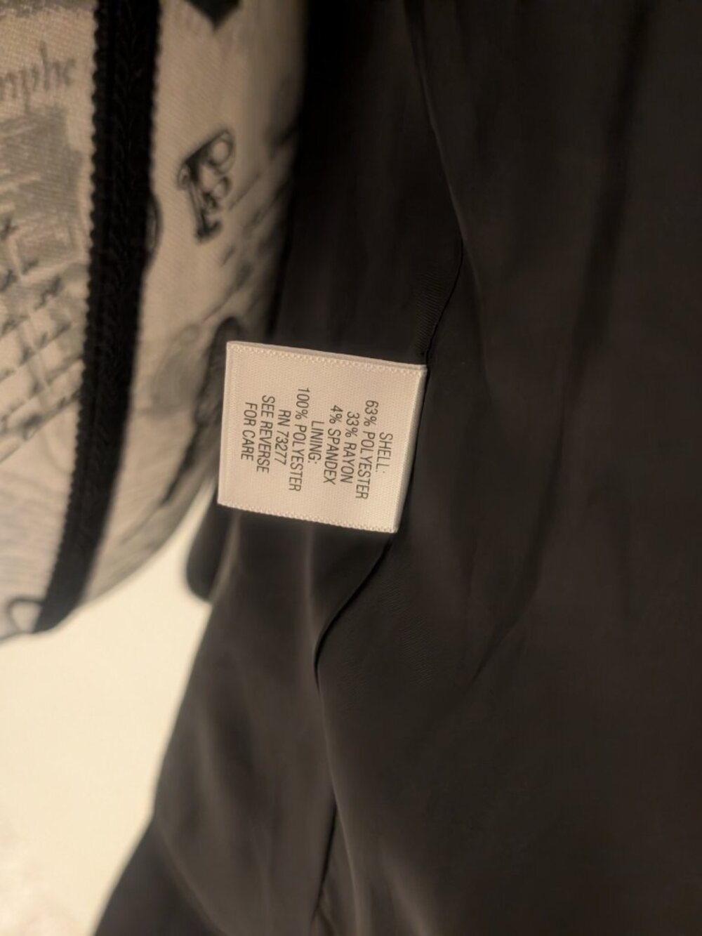 ELLE Black One Button Career Blazer Jacket Women's 14 Tailored Stretch - Picture 7 of 9